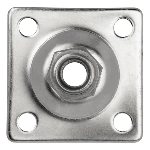 PSG piastra per cerniera regolabile M16 80×80 mm – acciaio inox AISI 304