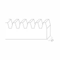 PSG cremagliera dentata in acciaio zincato per cancelli scorrevoli 1000 mm modulo 4 001-284 (2)