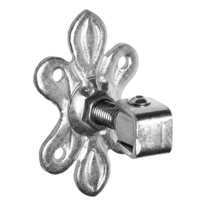 Cerniera per cancello regolabile con targhetta decorativa M20 160×105×6 mm in acciaio zincato